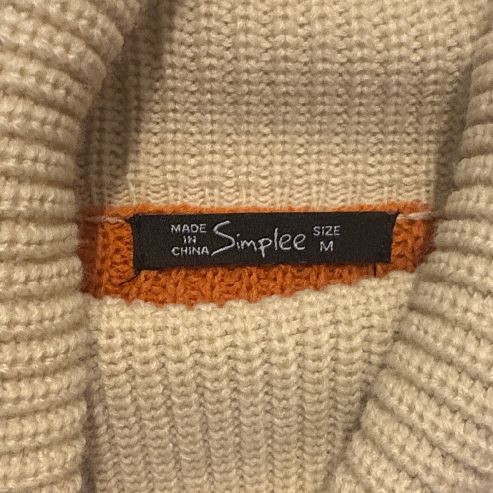 Cabincore Colorblock Turtleneck Sweater | Soft Girl | Scandi | Minimalist - Picture 3 of 7